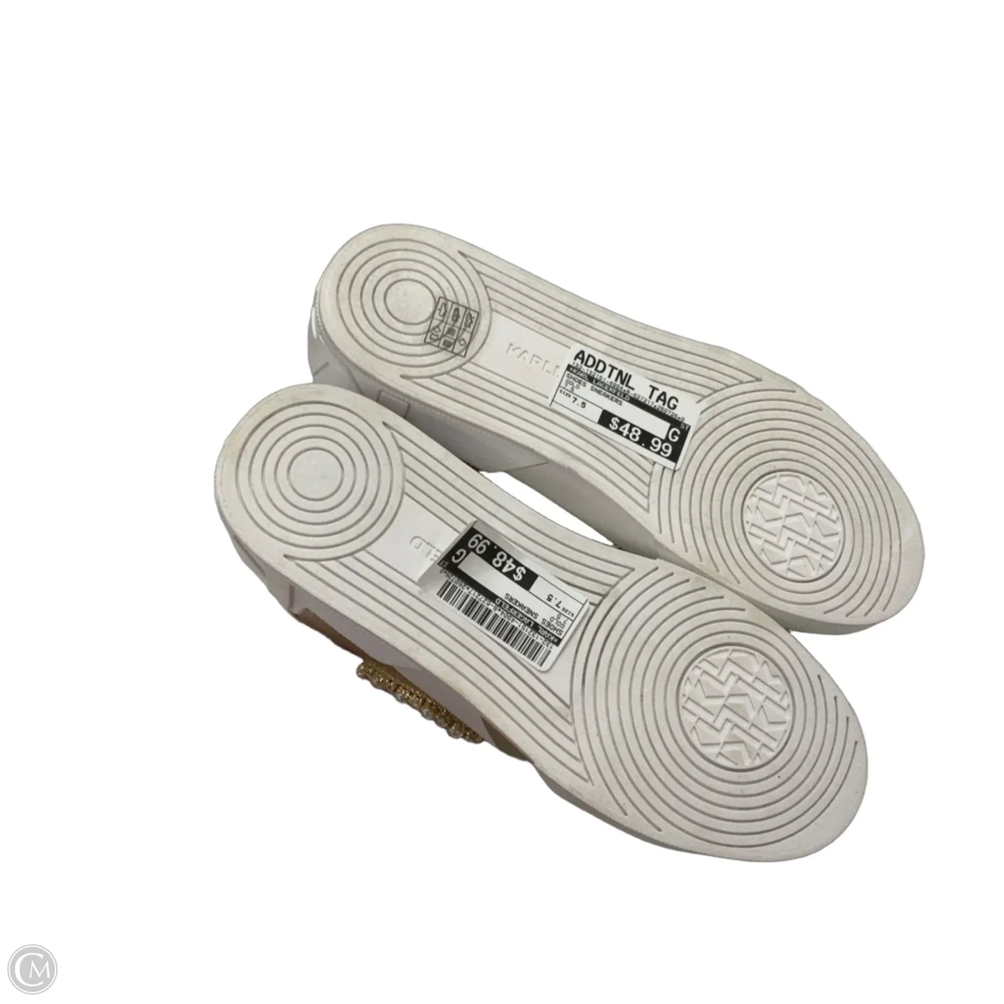 Shoes Sneakers By Karl Lagerfeld In Gold, Size: 7.5