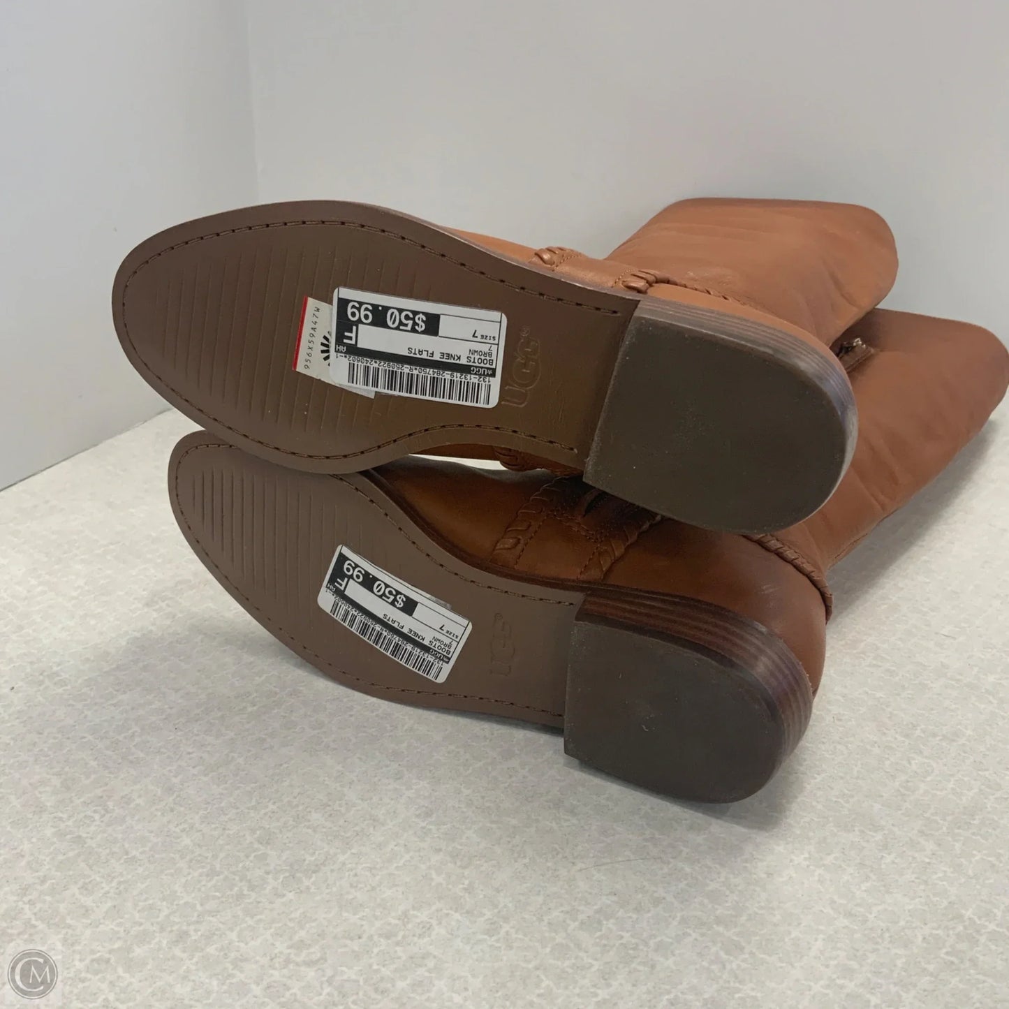 Boots Knee Flats By Ugg In Brown, Size: 7