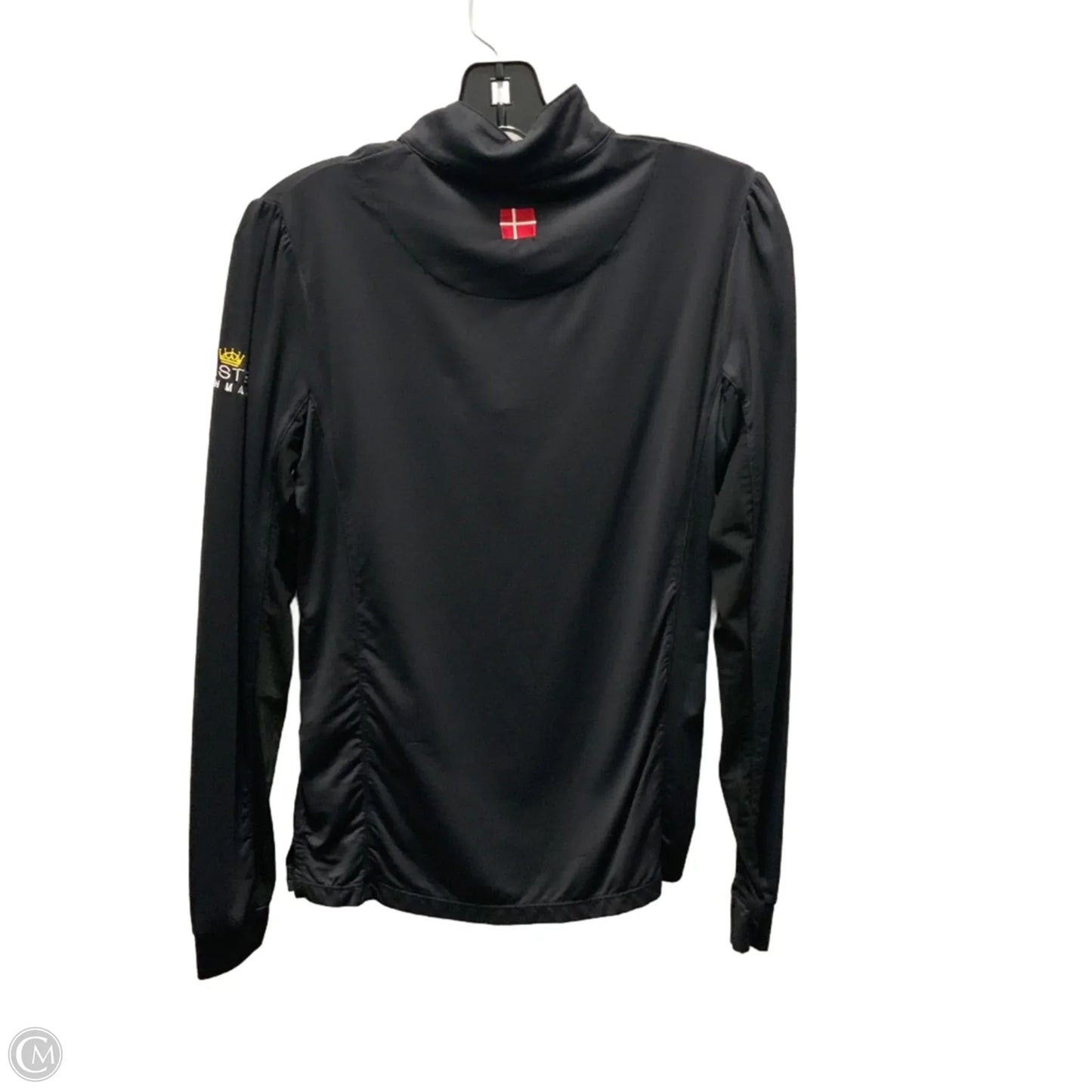 Athletic Top Long Sleeve Collar By Kastel In Black, Size: M