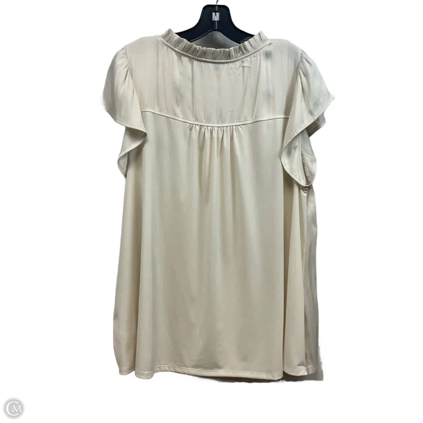 Blouse Short Sleeve By Lane Bryant In Cream, Size: 2x