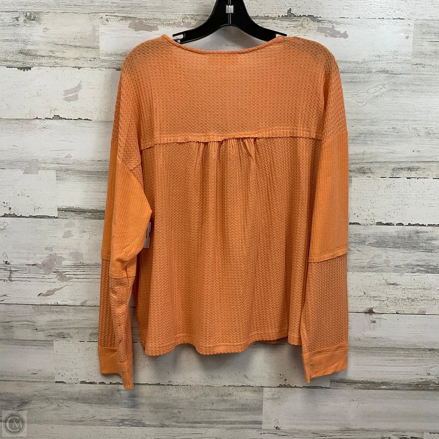 Top Long Sleeve By Listicle In Orange, Size: L