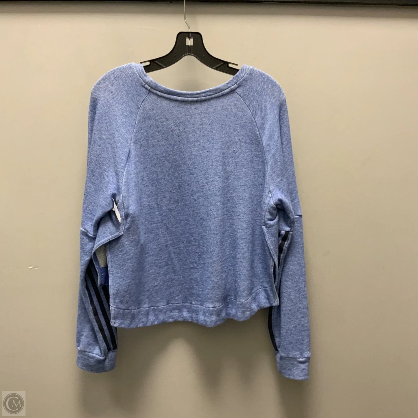 Athletic Top Long Sleeve Crewneck By Adidas In Blue, Size: S
