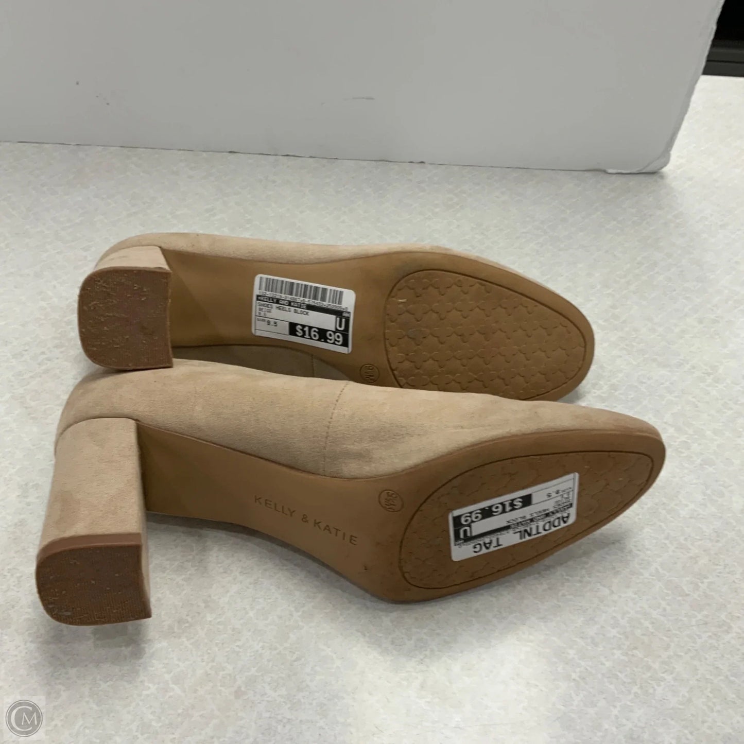 Shoes Heels Block By Kelly And Katie In Beige, Size: 9.5