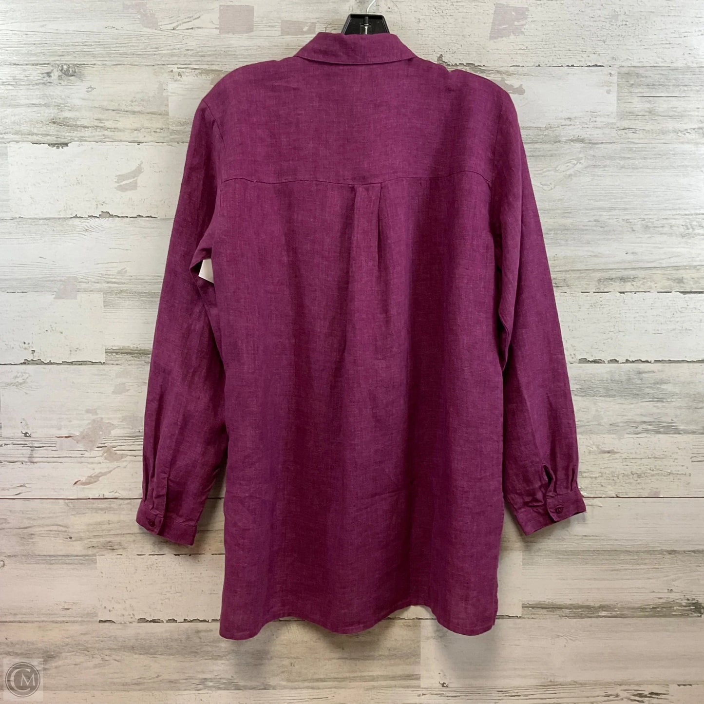 Tunic Long Sleeve By Eileen Fisher In Maroon, Size: Xs
