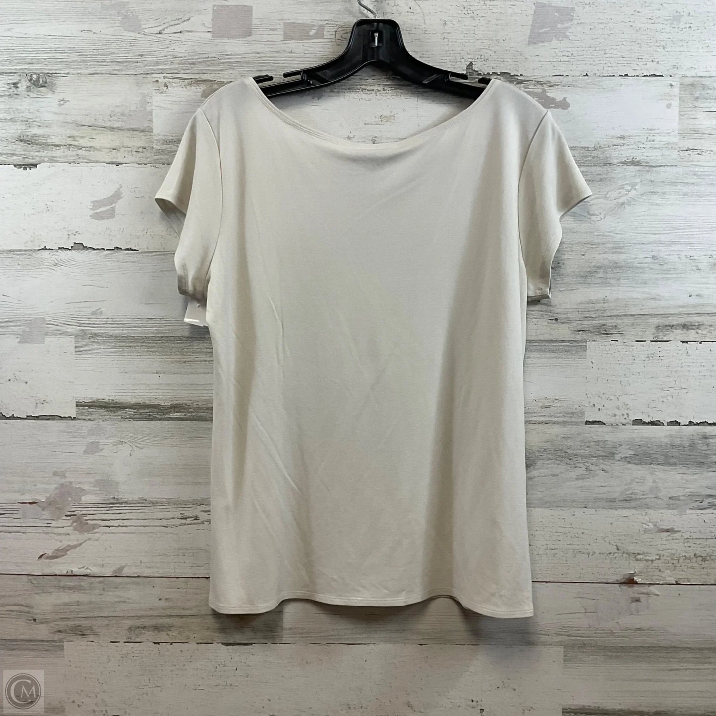 Top Short Sleeve By Eileen Fisher In Beige, Size: L
