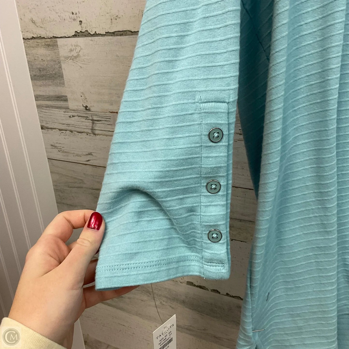 Top Long Sleeve By Talbots In Blue, Size: 2x