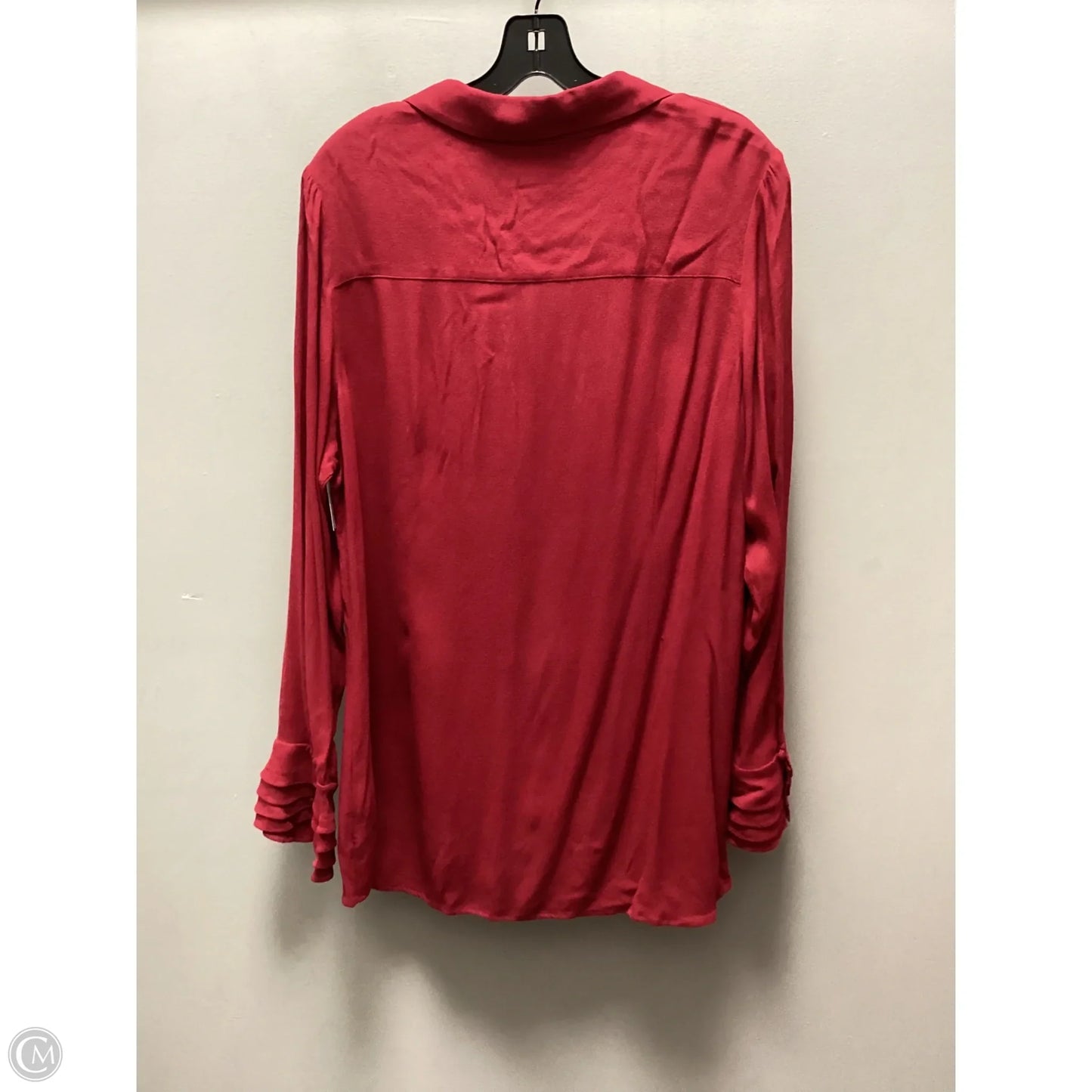 Blouse Long Sleeve By Soft Surroundings In Red, Size: Xl