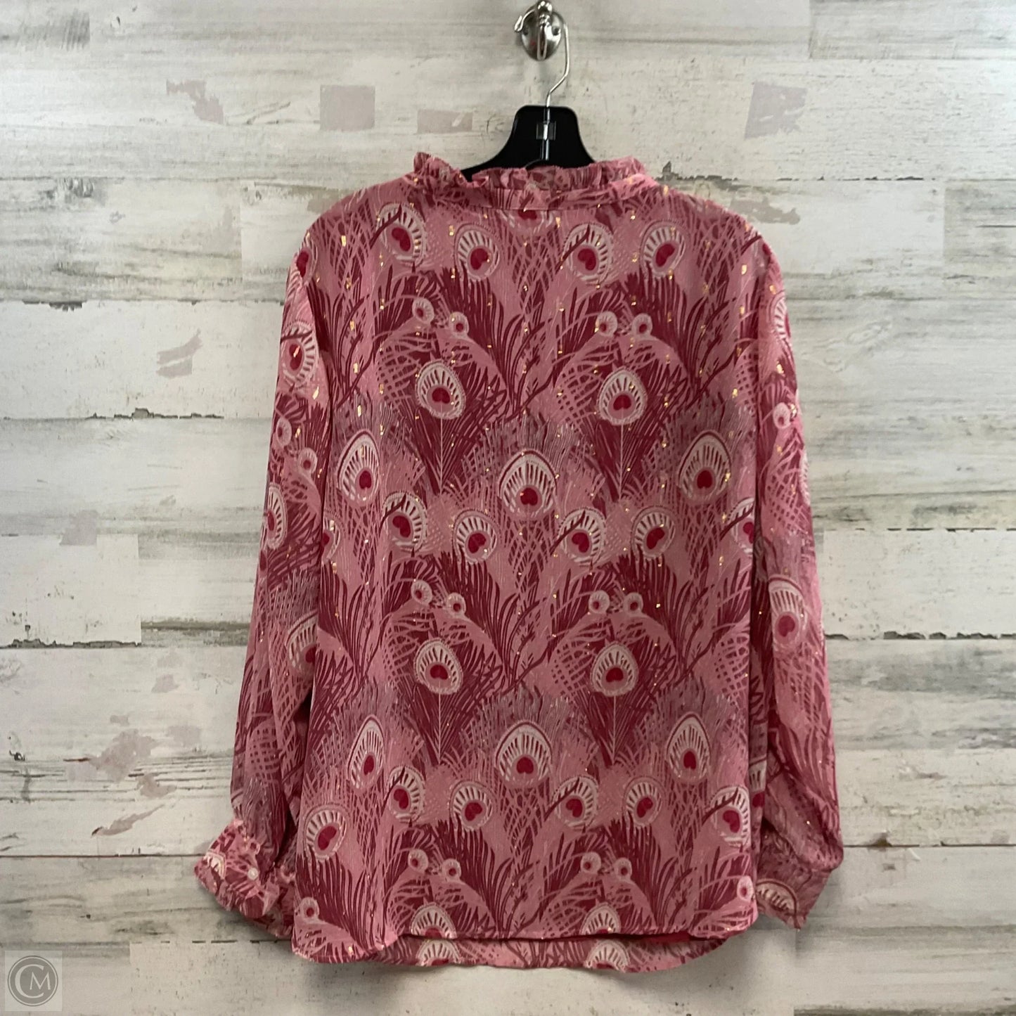 Top Long Sleeve By Talbots In Red, Size: 2x