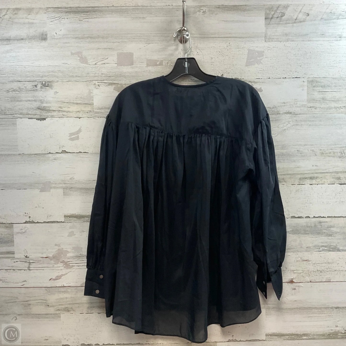 Blouse Long Sleeve By Banana Republic In Black, Size: S