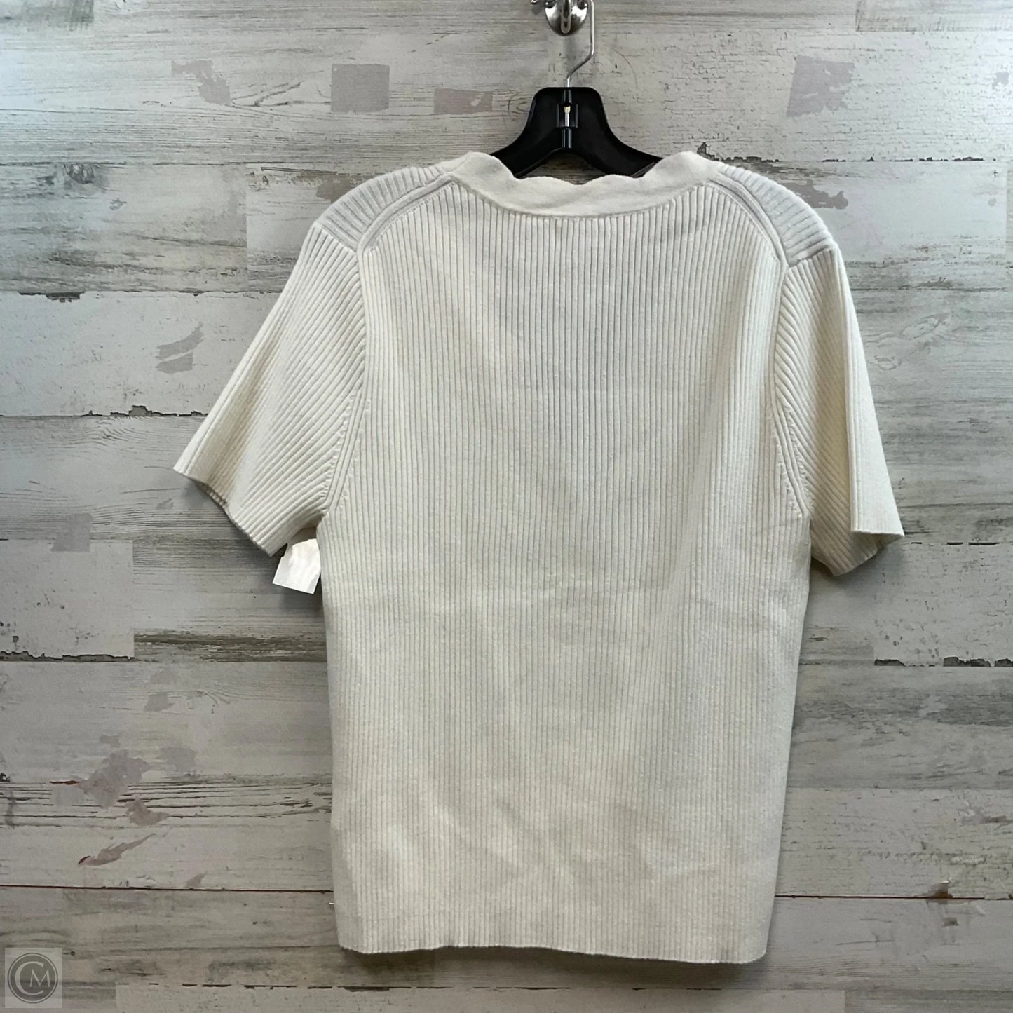 Sweater Short Sleeve By J. Crew In Cream, Size: Xl