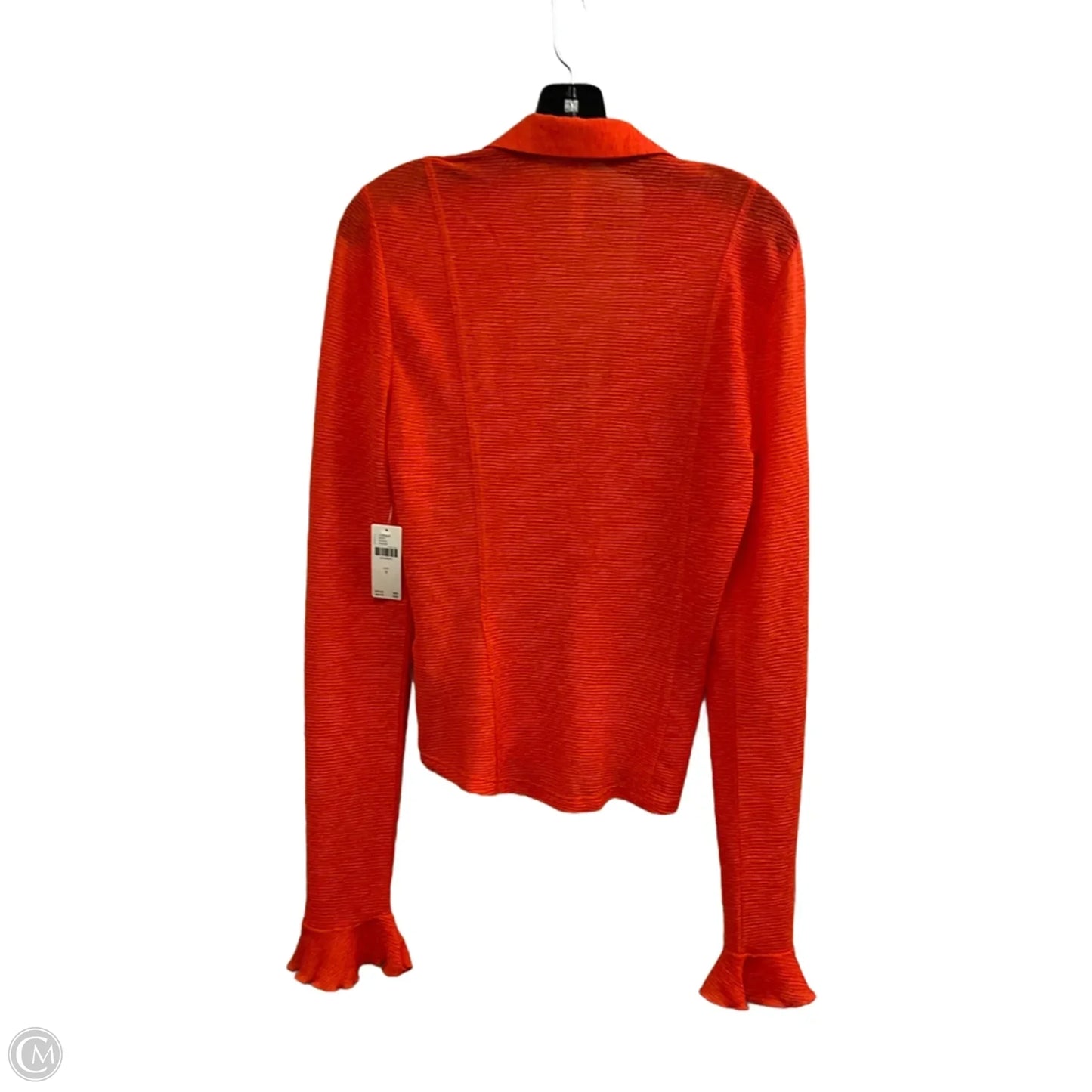 Top Long Sleeve By Anthropologie In Orange, Size: S