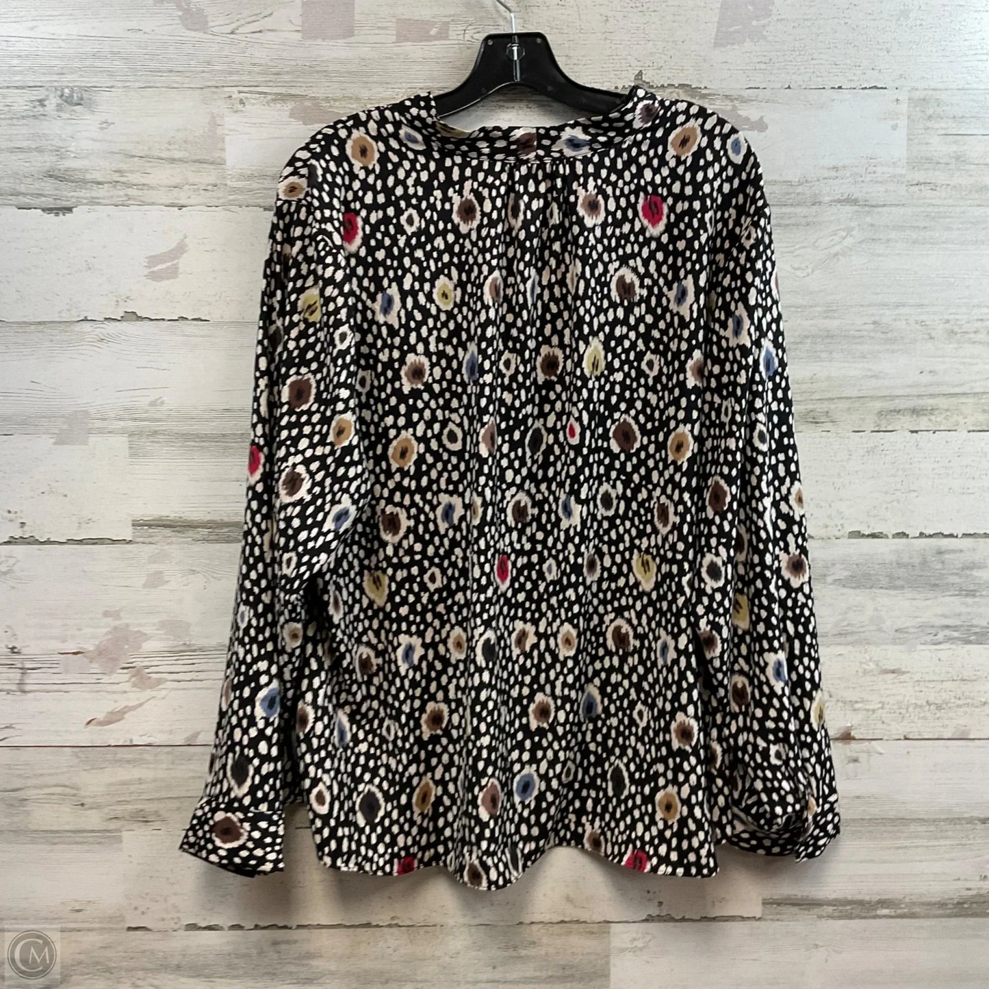 Top Long Sleeve By Nic + Zoe In Black, Size: 2x