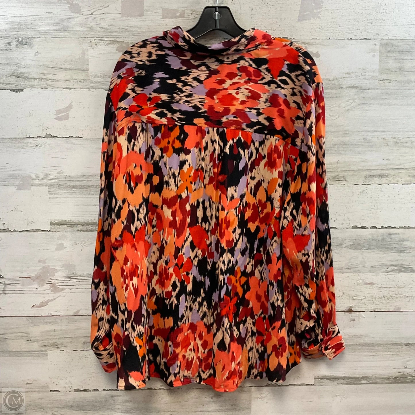 Top Long Sleeve By Liverpool In Orange, Size: 3x