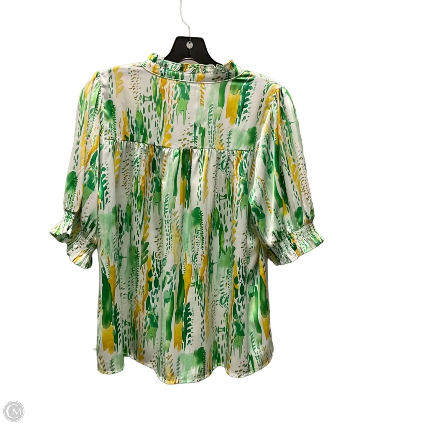 Top Short Sleeve By Entro In Green, Size: L