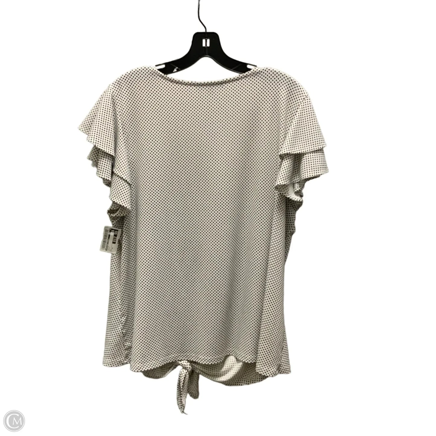 Top Short Sleeve By Adrianna Papell In Black, Size: Xl