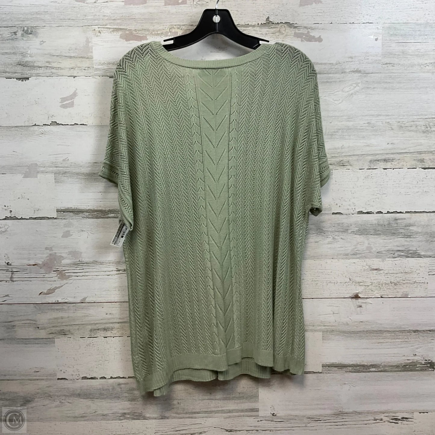 Sweater Short Sleeve By Cj Banks In Green, Size: 1x