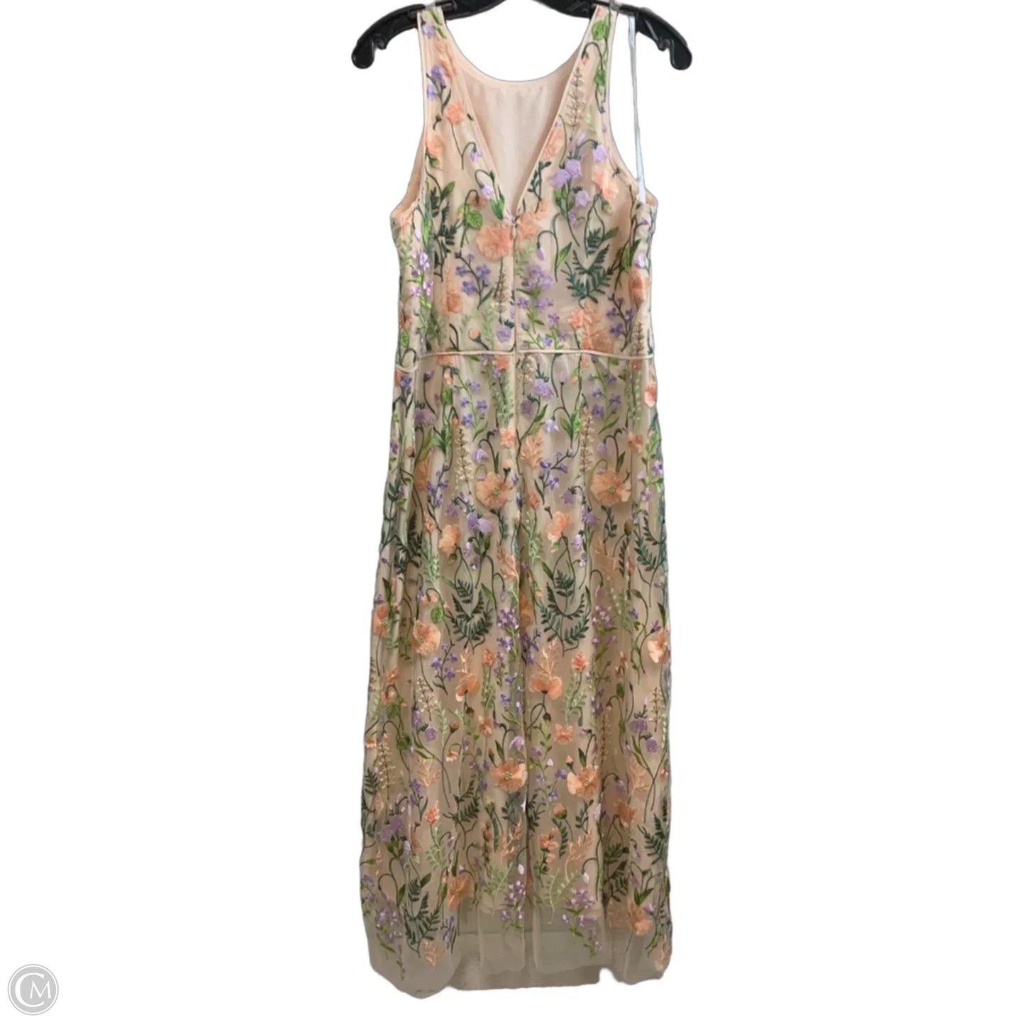 Dress Party Midi By Maggy London In Peach, Size: L