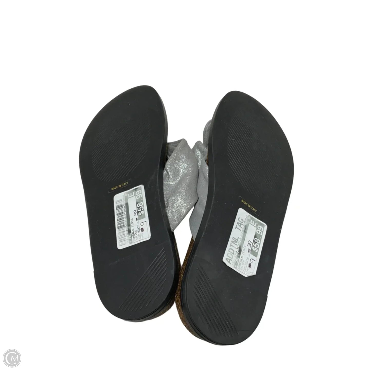 Sandals Flats By RON WHITE In Silver, Size: 9