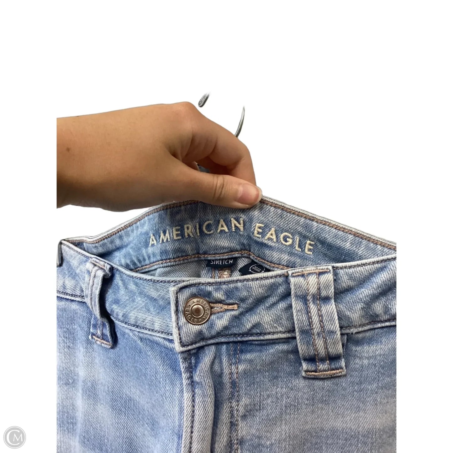 Jeans Wide Leg By American Eagle In Blue Denim, Size: 12