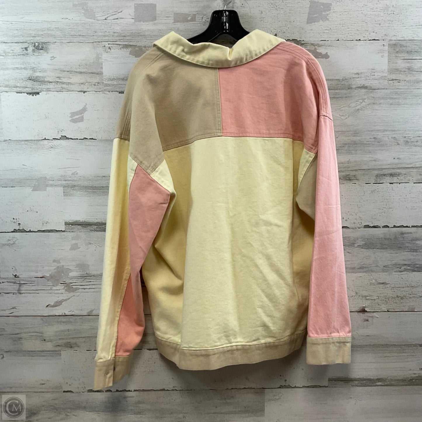 Jacket Shirt By Fantastic Fawn In Yellow, Size: S