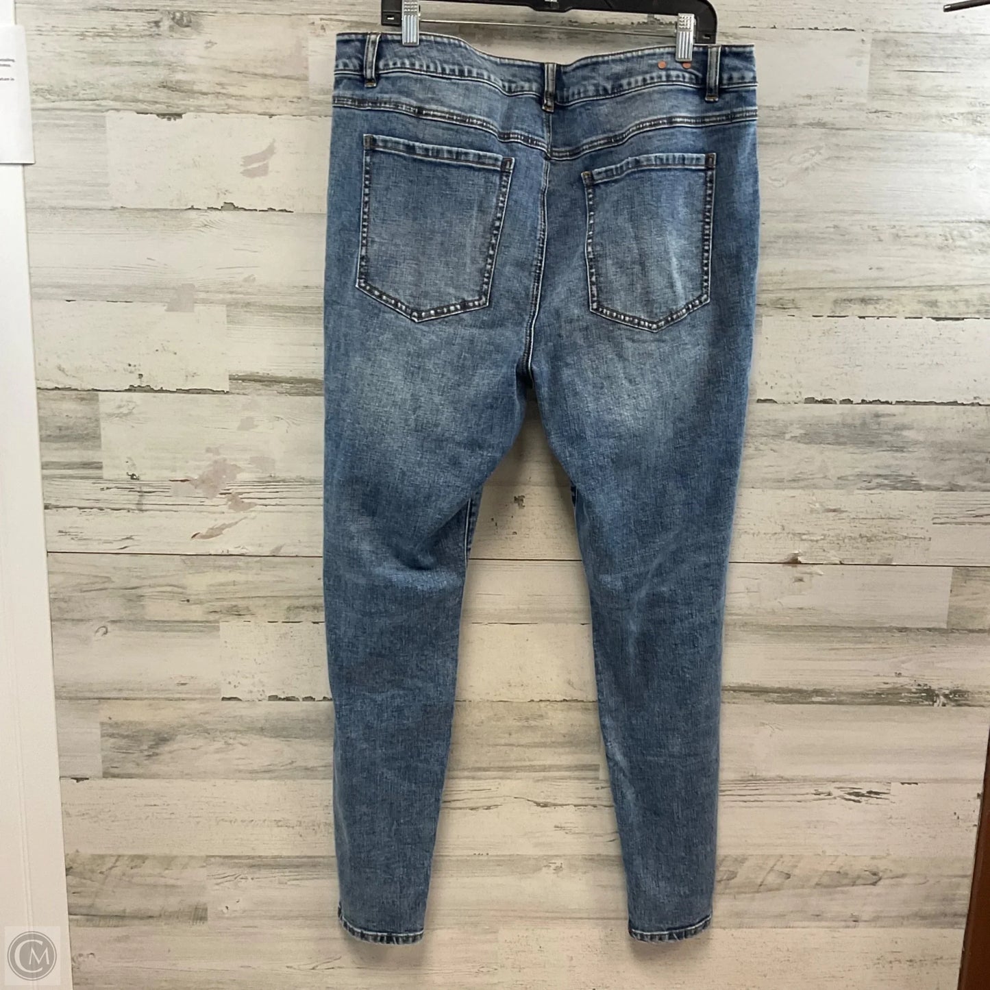 Jeans Skinny By Cabi In Blue Denim, Size: 18