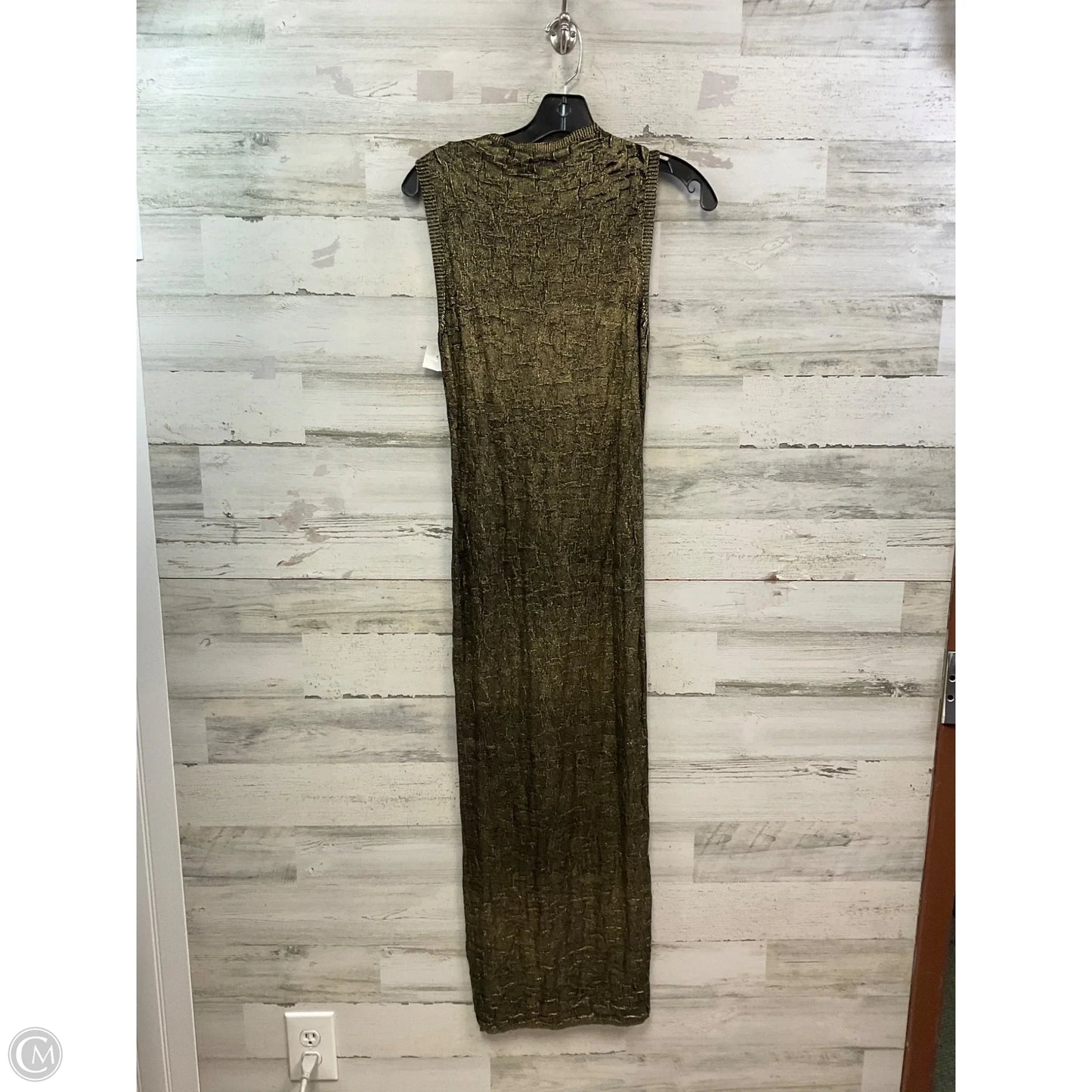 Dress Party Long By Zara In Black & Gold, Size: S