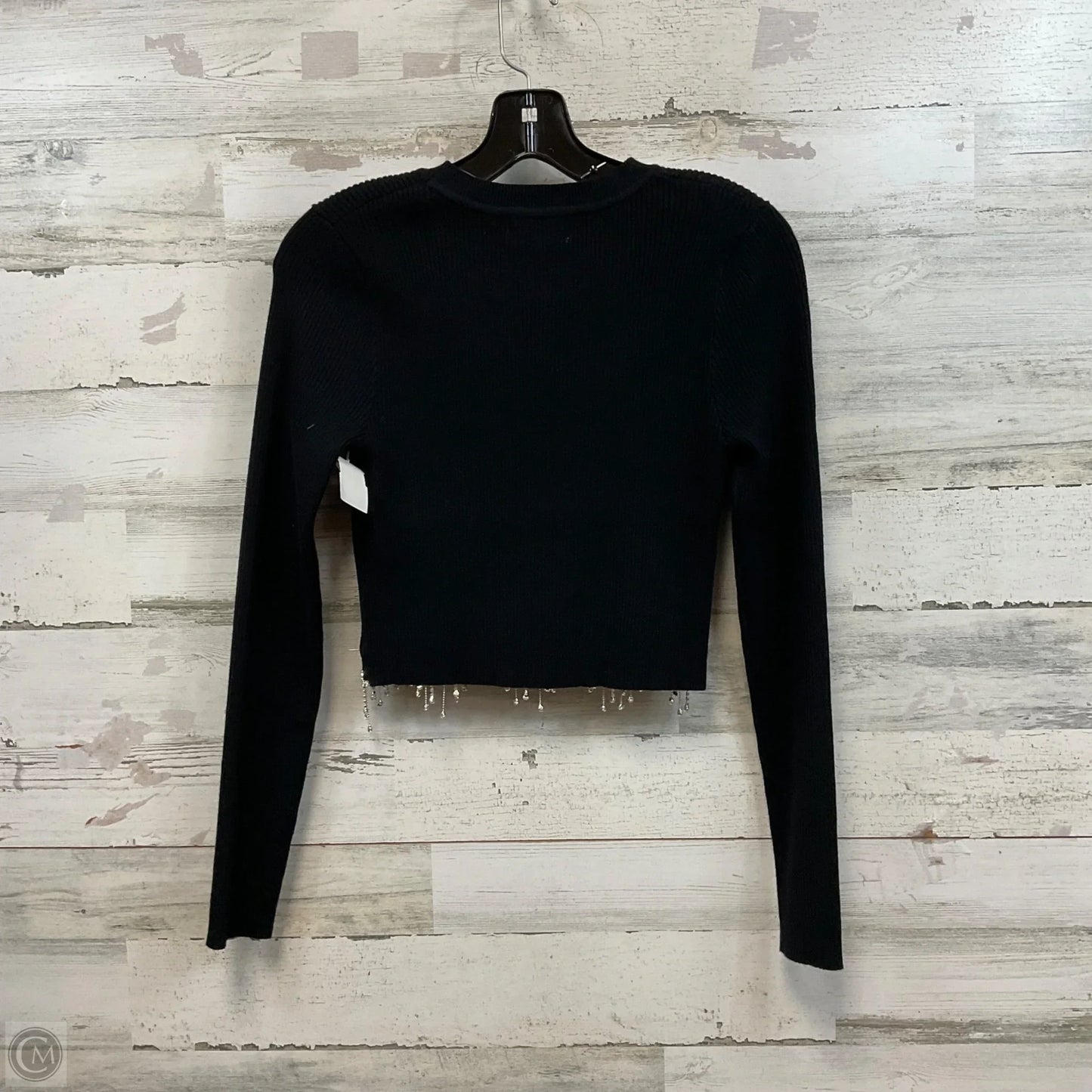 Top Long Sleeve By Apricot In Black, Size: S