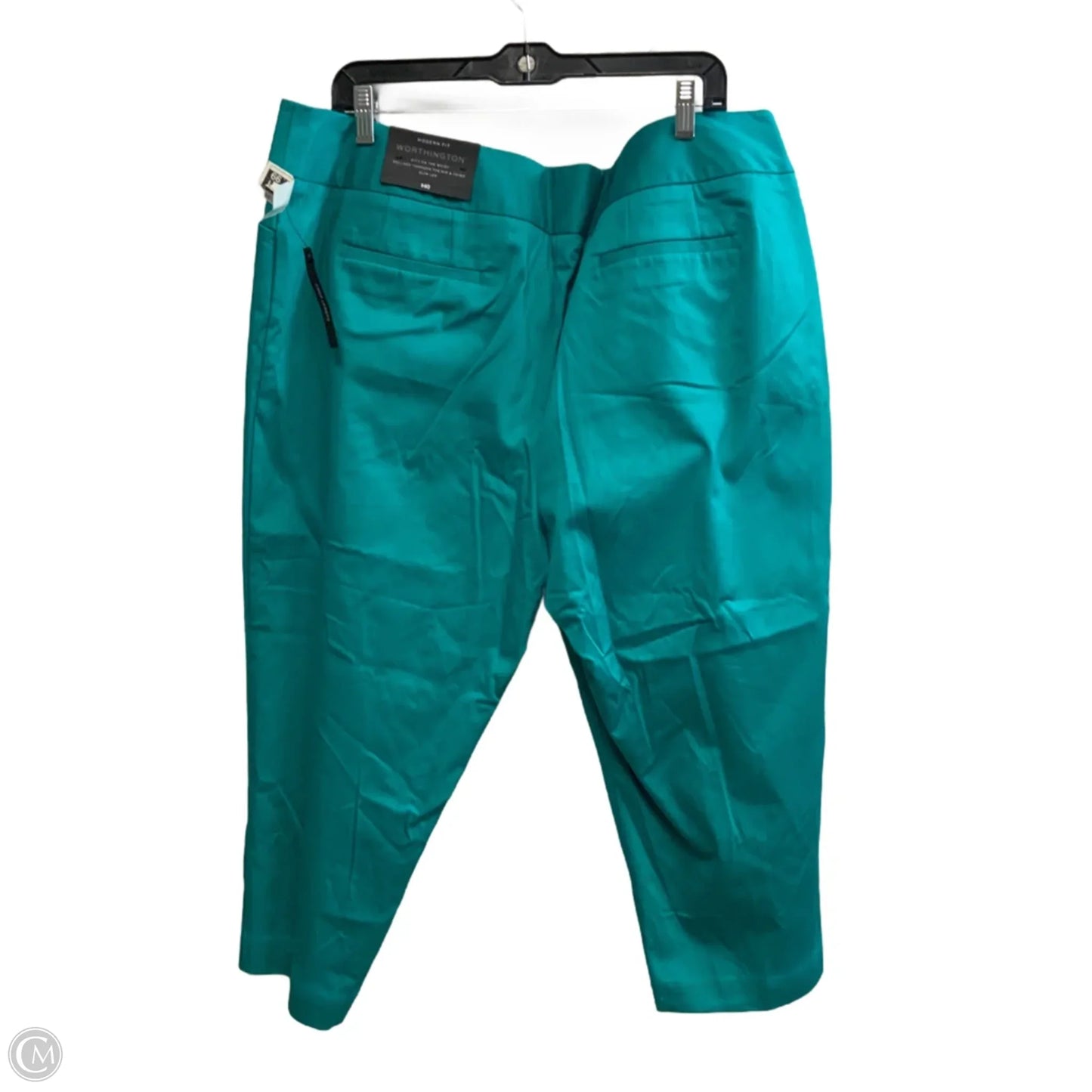 Pants Cropped By Worthington In Teal, Size: 20