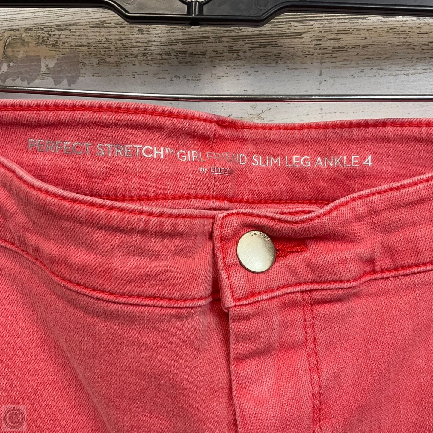 Jeans Boyfriend By Chicos In Red Denim, Size: 20