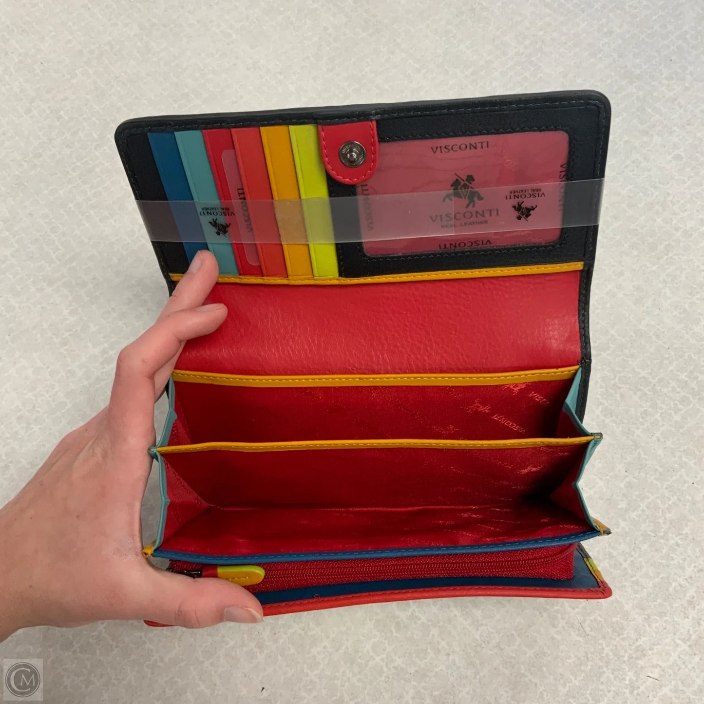 Wallet Leather By Visconti, Size: Large