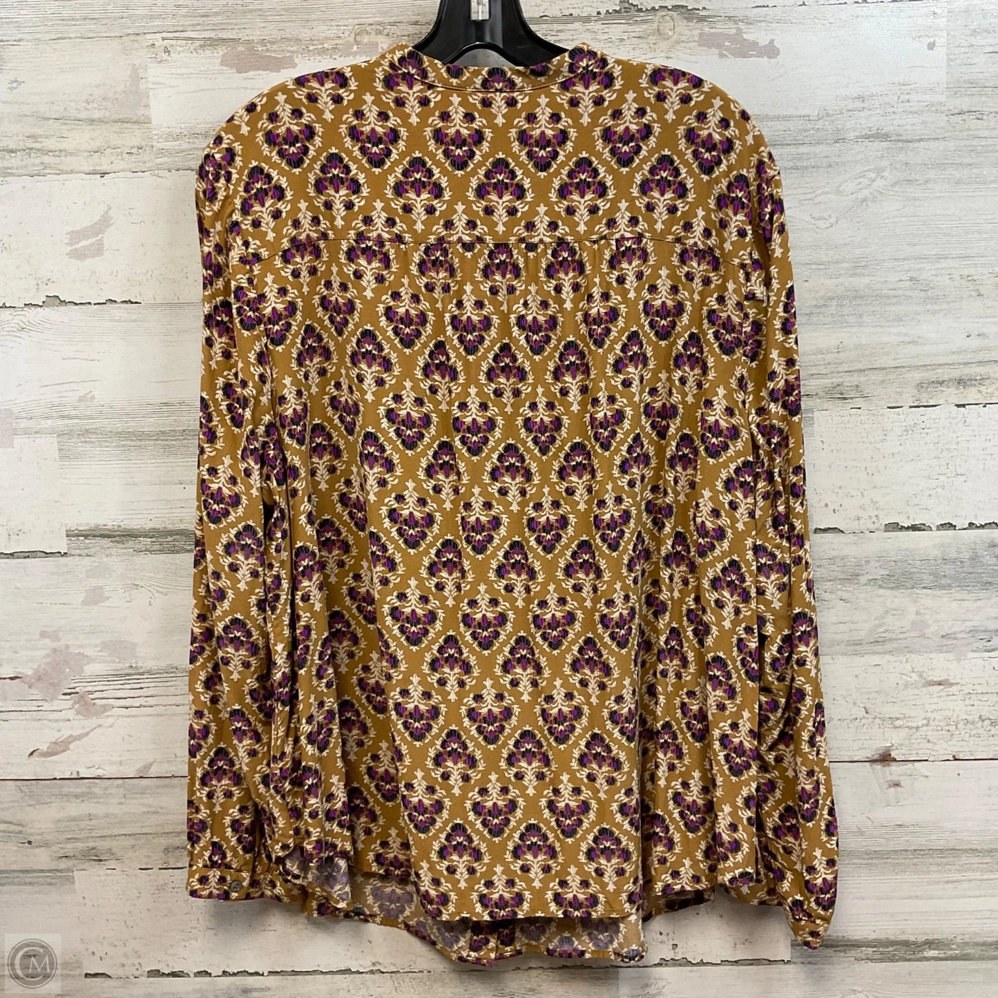 Blouse Long Sleeve By J. Jill In Brown, Size: 2x