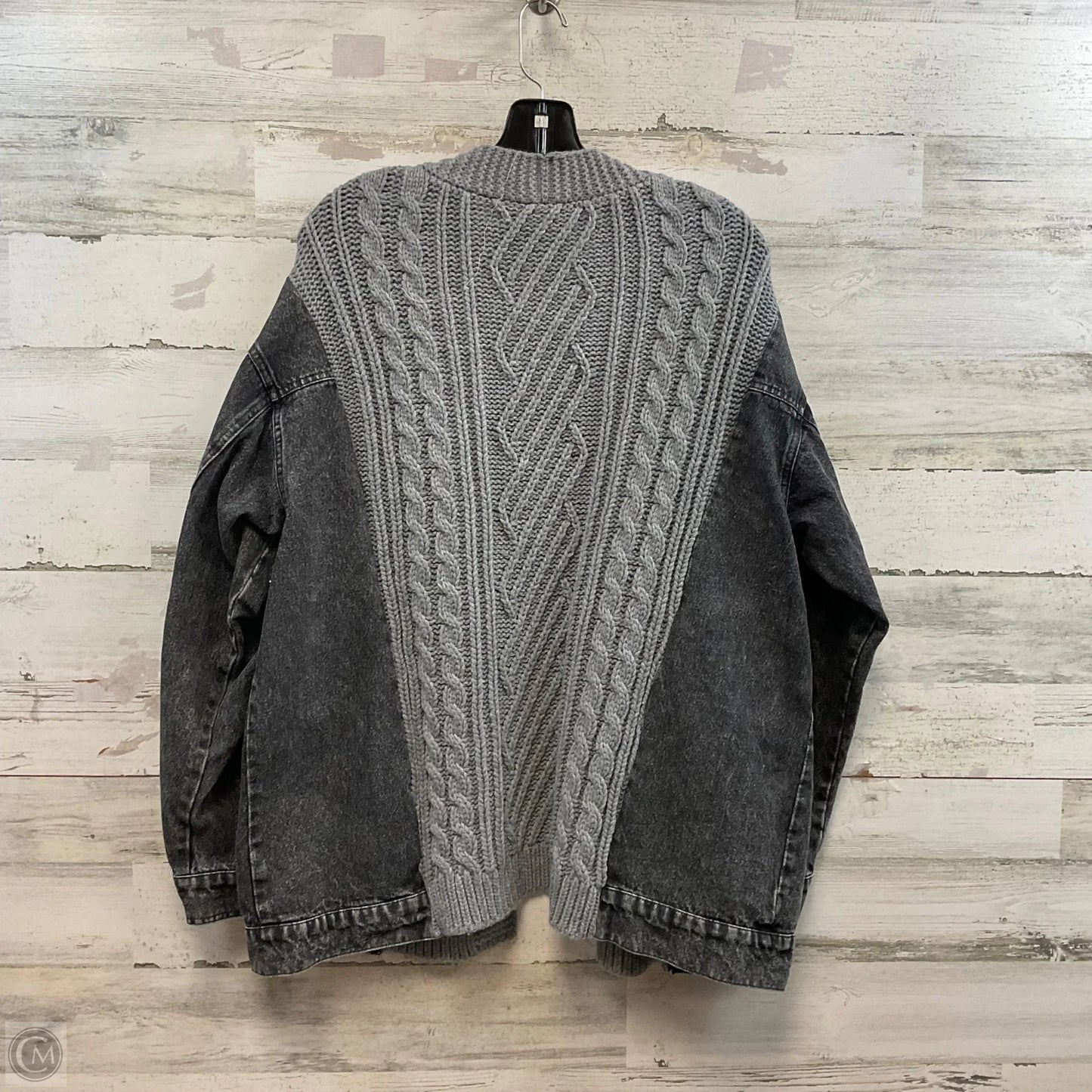 Jacket Denim By Fantastic Fawn In Black Denim, Size: L