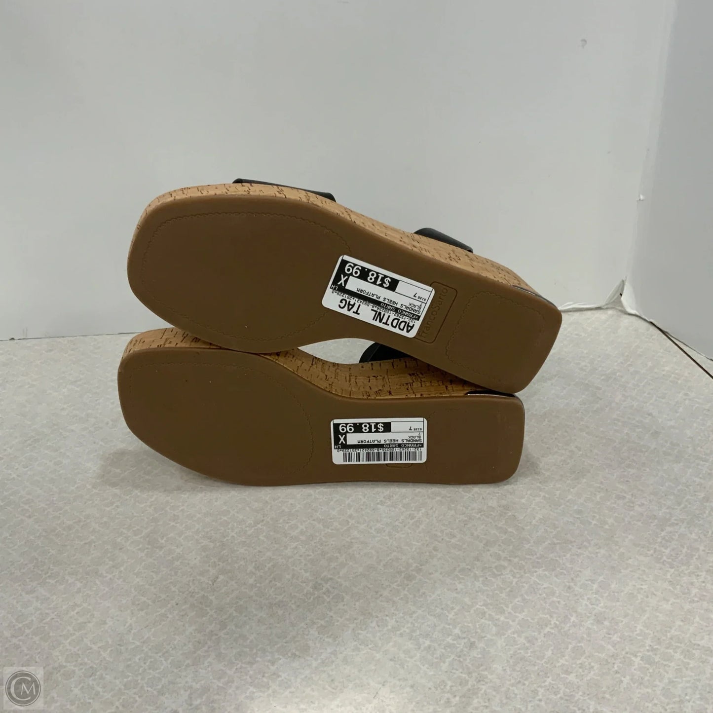 Sandals Heels Platform By Franco Sarto In Black, Size: 7