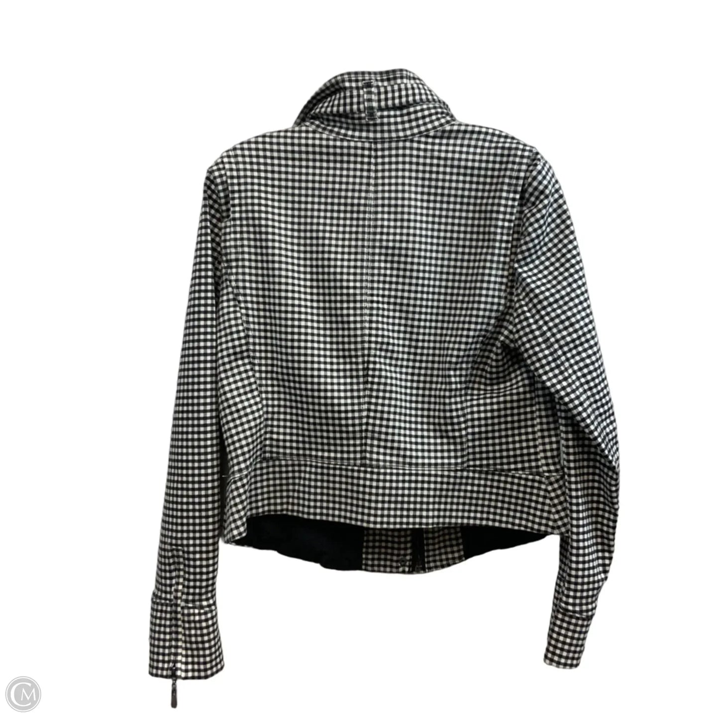 Jacket Moto By White House Black Market In Black & White, Size: L
