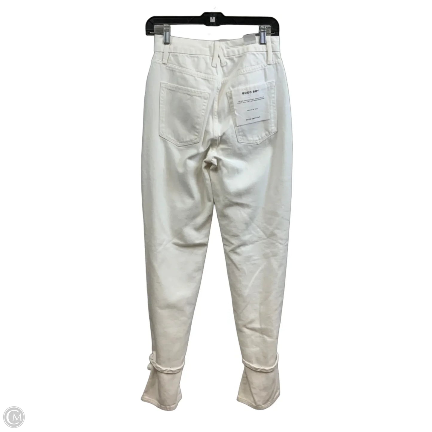 Jeans Straight By Good American In White Denim, Size: 0