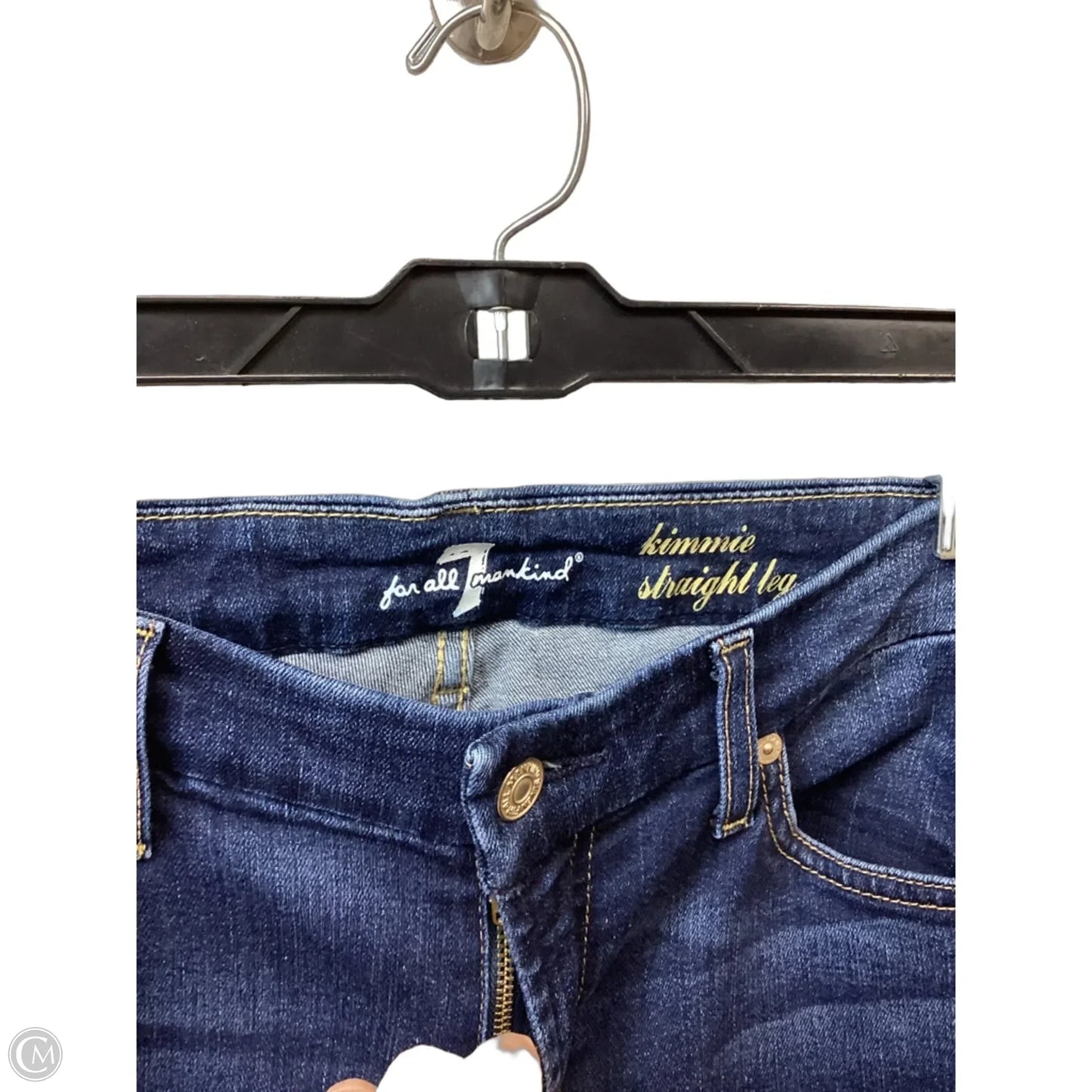 Jeans Skinny By 7 For All Mankind In Blue Denim, Size: 12