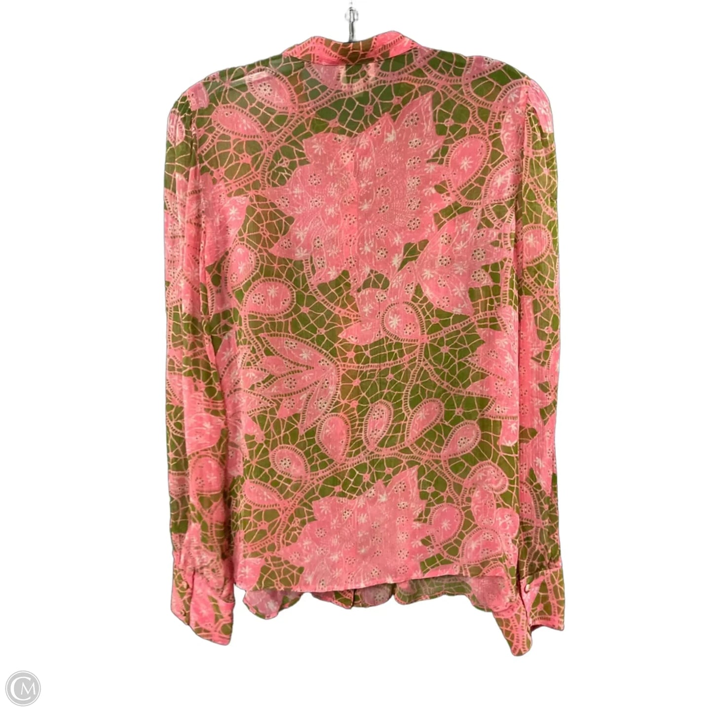 Blouse Long Sleeve By Hemant & Nandita In Pink, Size: M