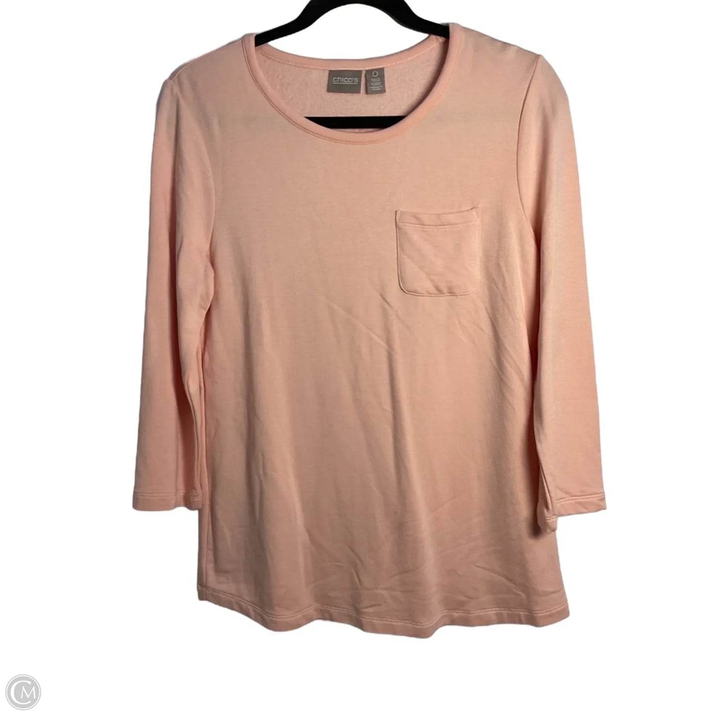 Top Long Sleeve By Chicos In Peach, Size: S