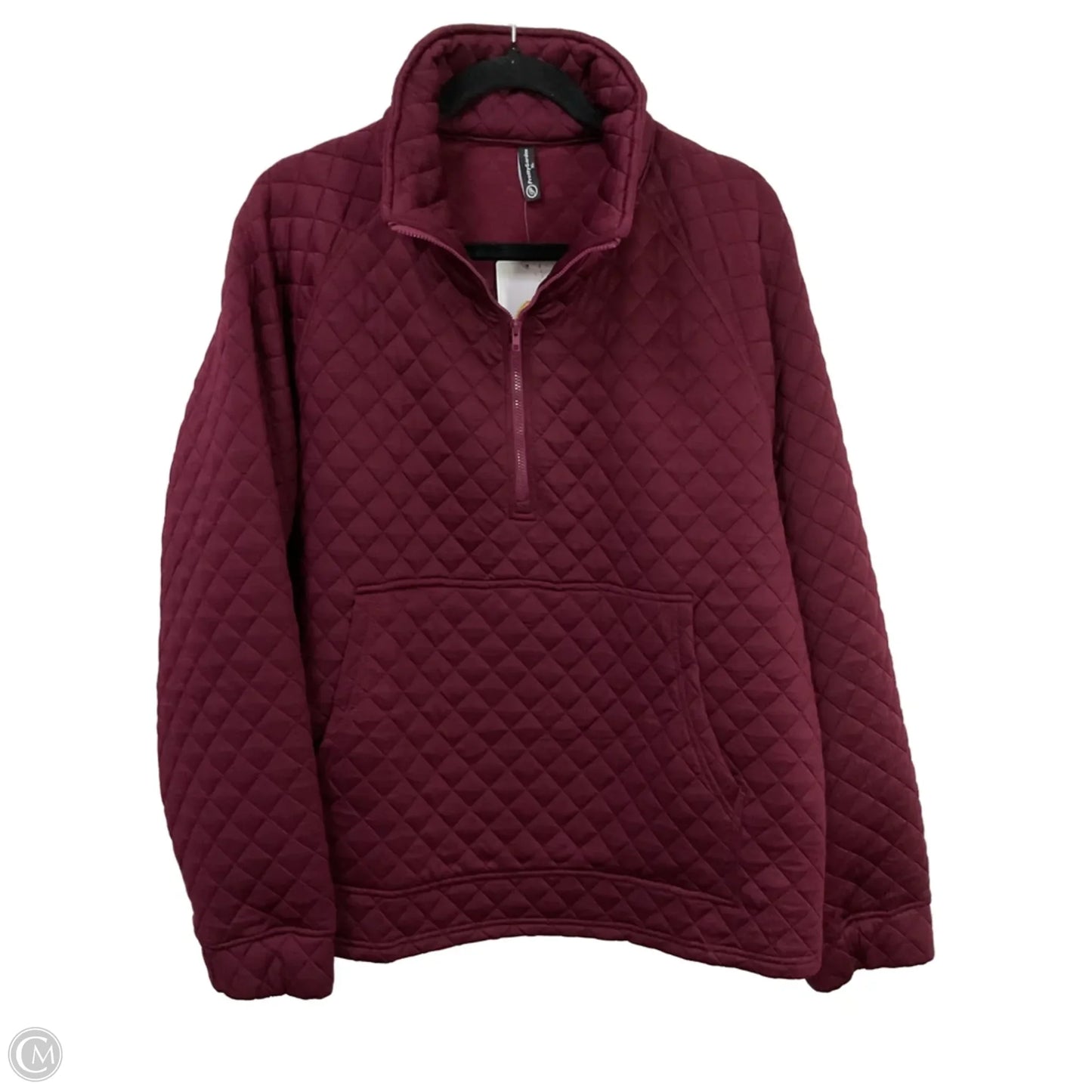 Sweatshirt Collar By Prettygarden In Maroon, Size: Xl