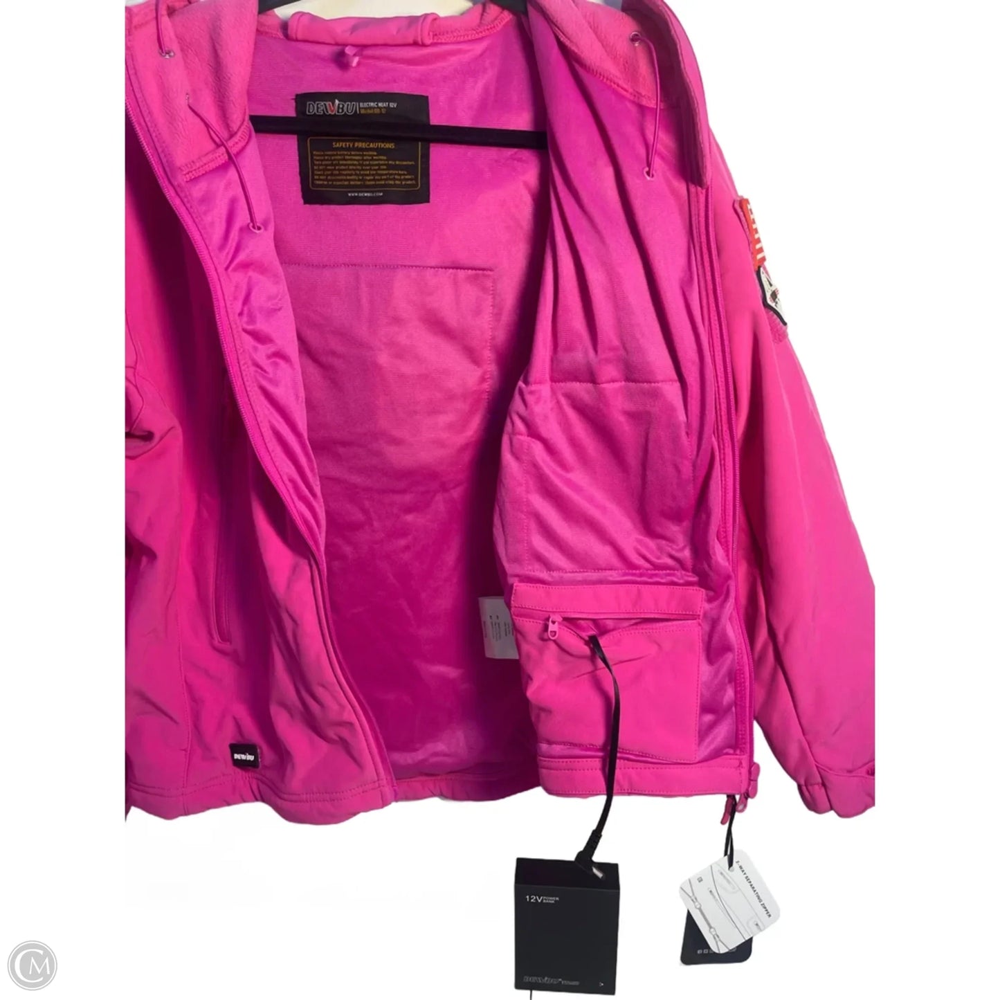 Coat Parka By Cmb In Pink, Size: M
