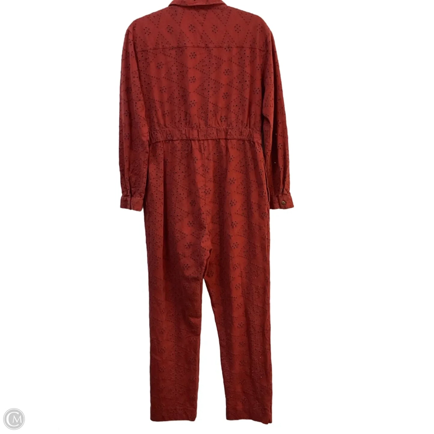 Jumpsuit By Free People In Orange Denim, Size: 4