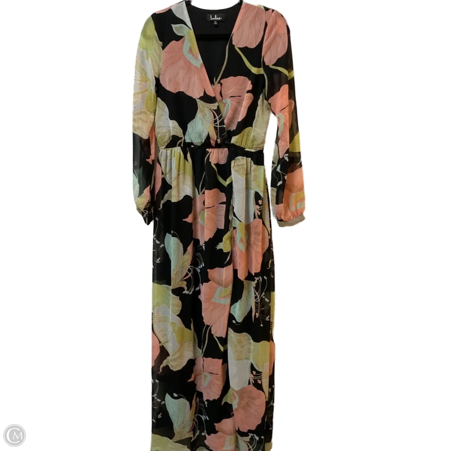 Dress Party Long By Lulus In Black & Pink, Size: S