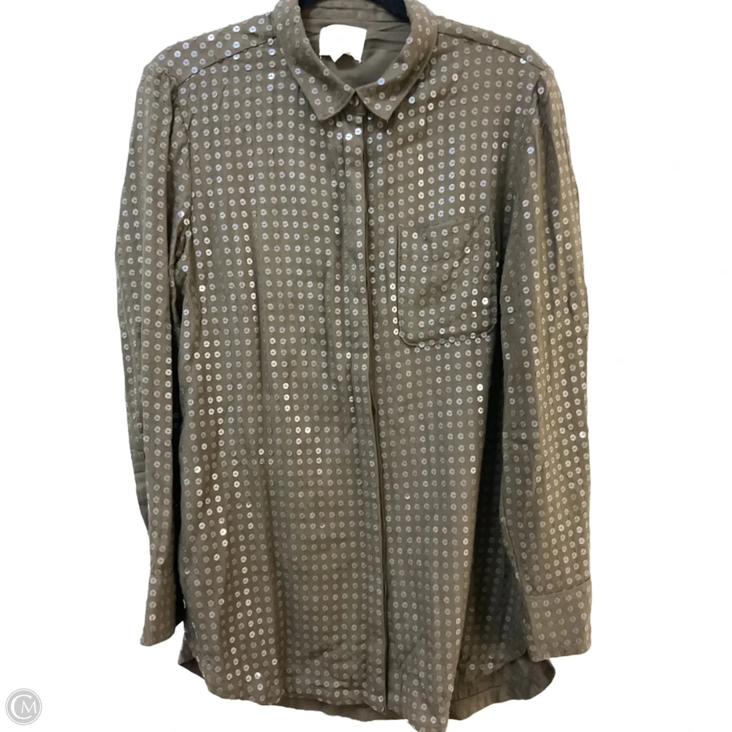 Top Long Sleeve By Maeve In Green, Size: M