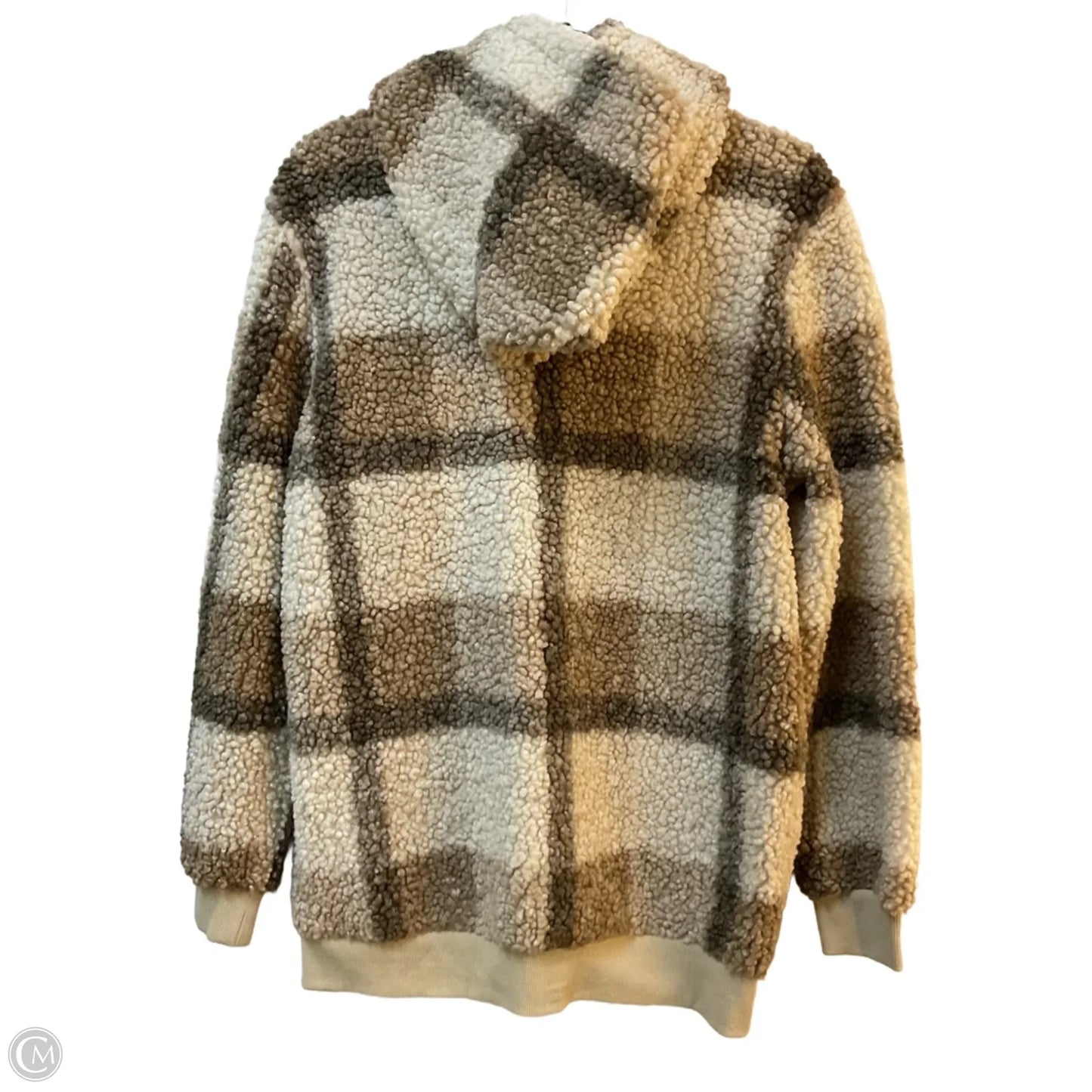 Jacket Faux Fur & Sherpa By Clothes Mentor In Beige, Size: S