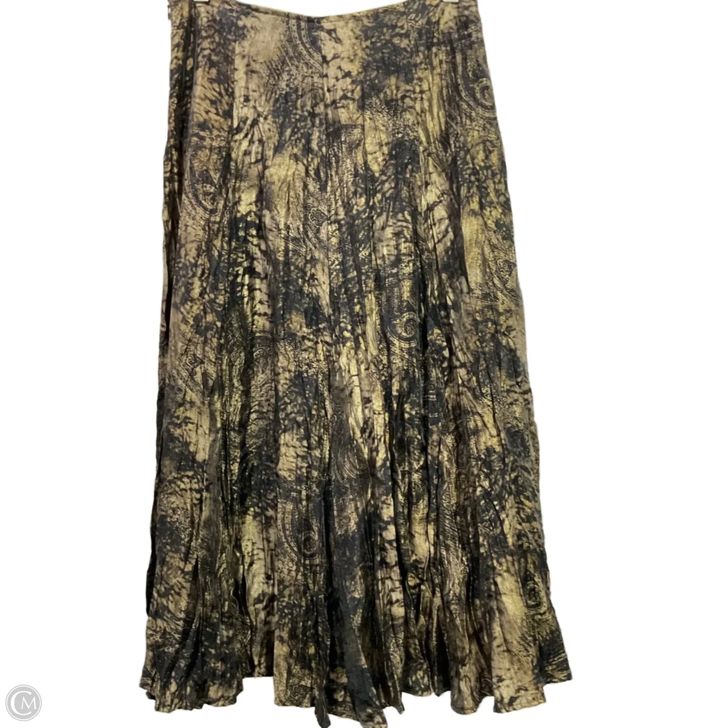 Skirt Midi By Reba In Black & Gold, Size: S