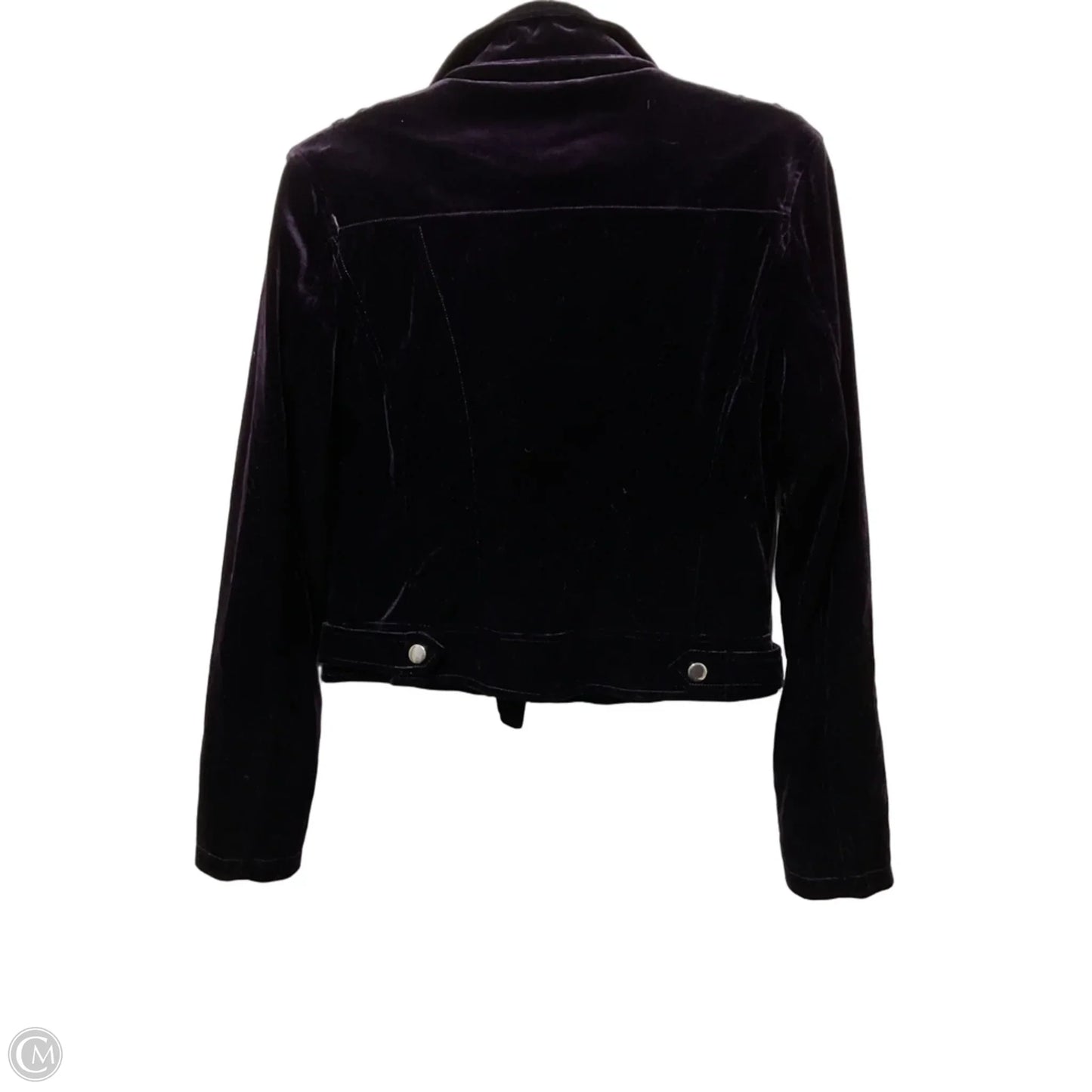 Jacket Moto By Clothes Mentor In Purple, Size: M