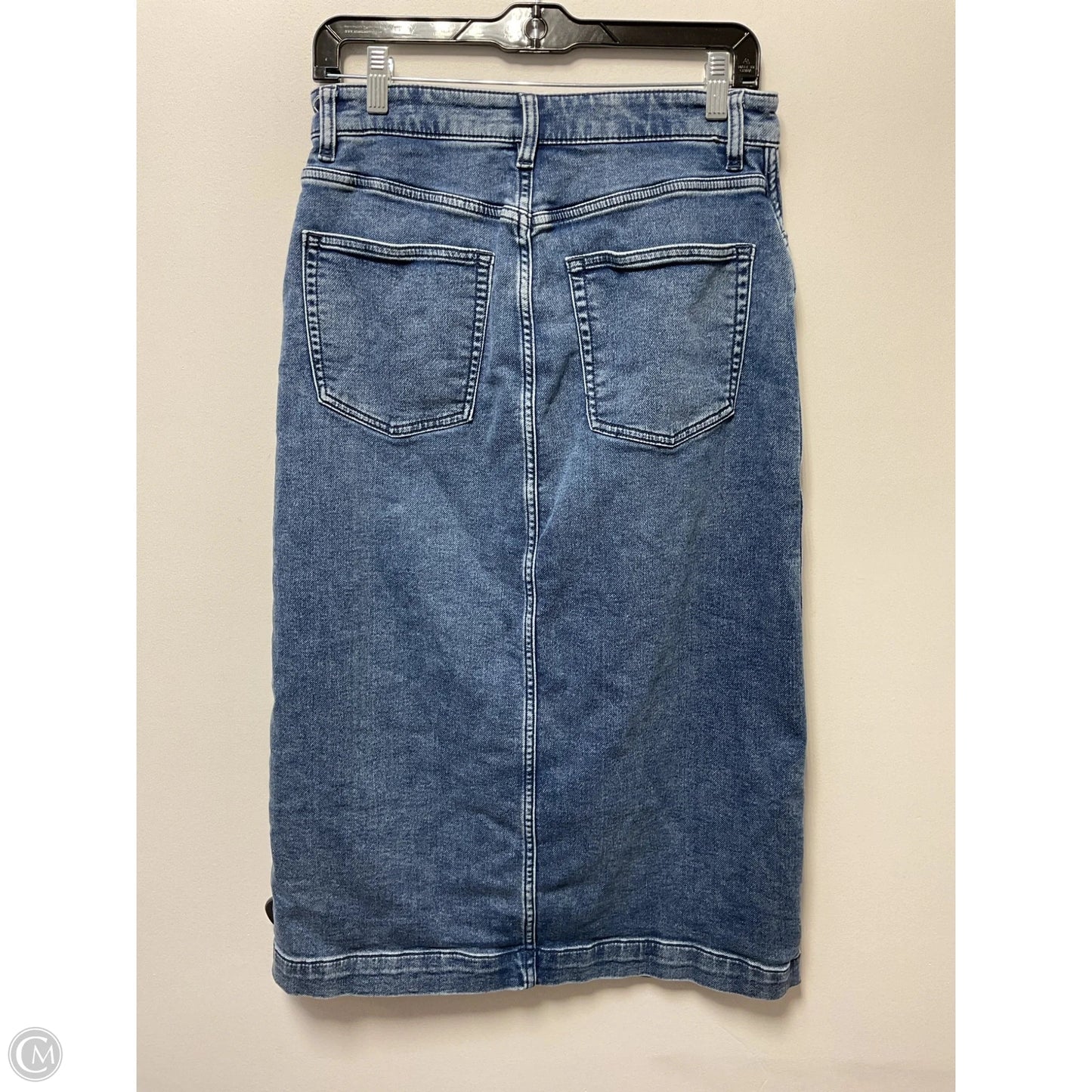 Skirt Midi By Clothes Mentor In Blue Denim, Size: 8