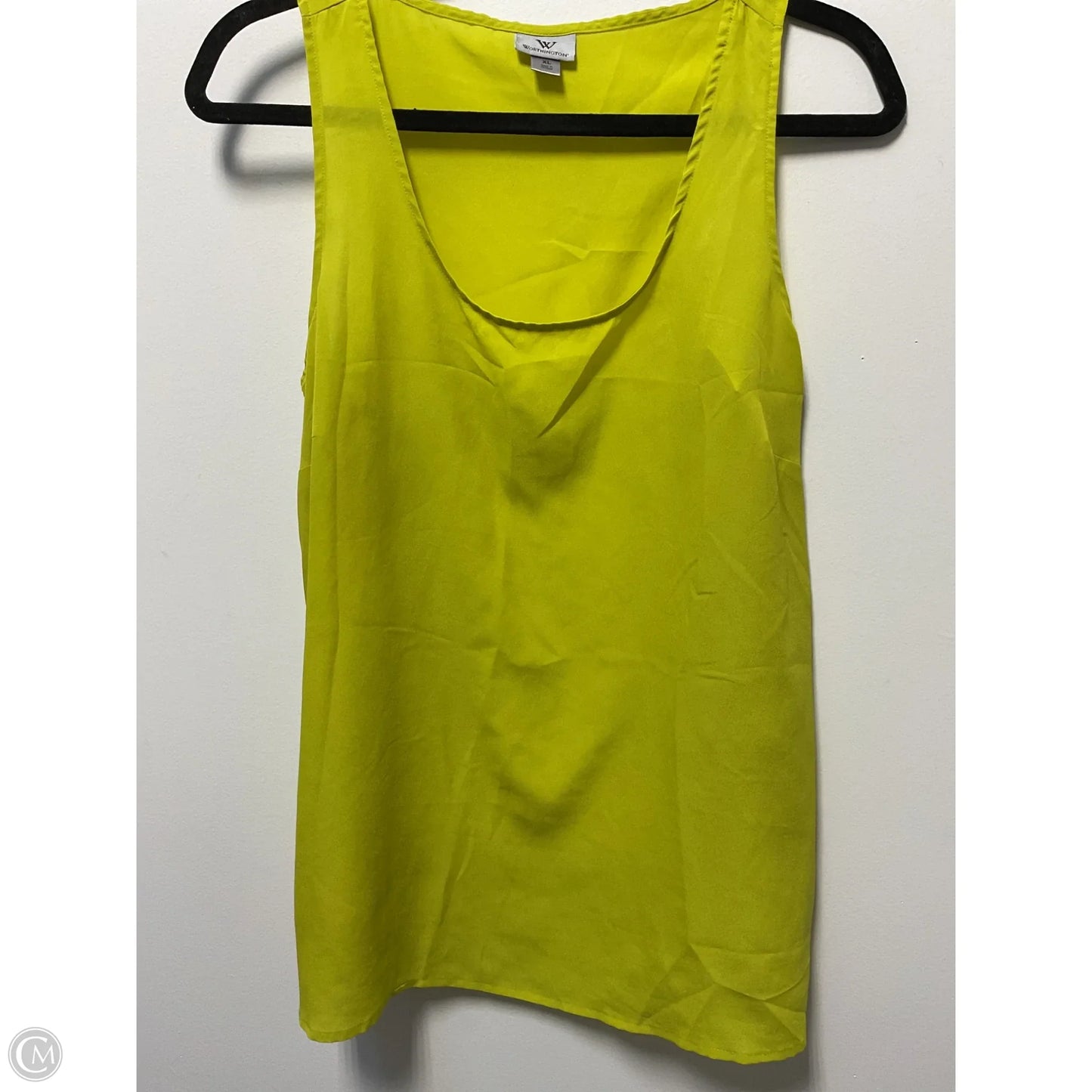 Top Sleeveless By Worthington In Chartreuse, Size: Xl