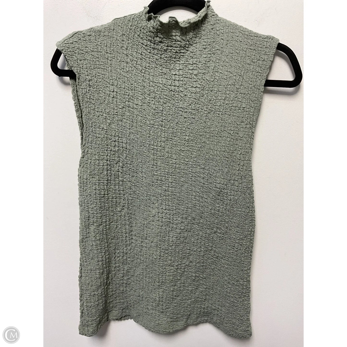 Blouse Sleeveless By Muse In Green, Size: L