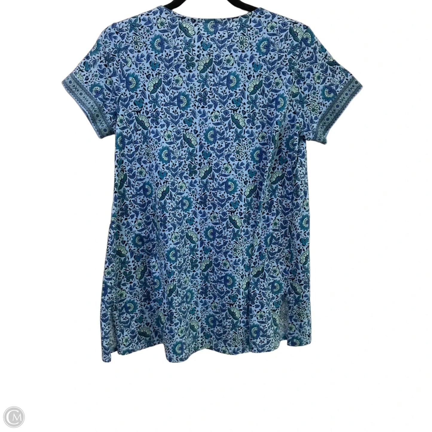 Tunic Short Sleeve By J. Jill In Blue & Green, Size: Xs